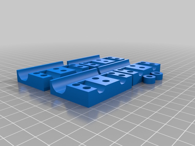 3D Printer X-Axis Smoothrod holders with 8UU for M.Project