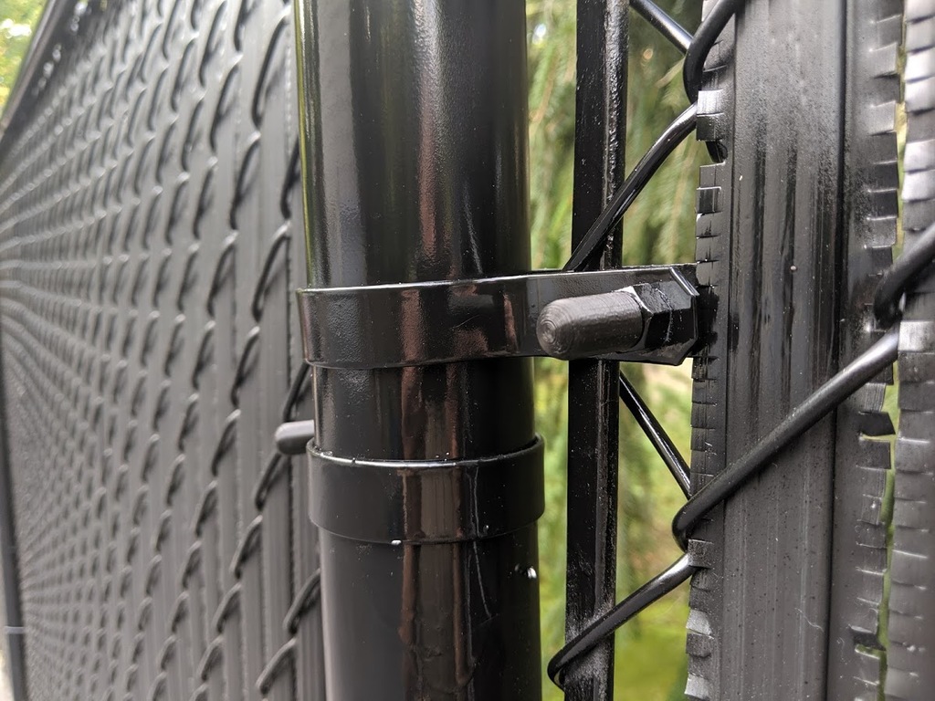 Chain link fence bolt threaded plug