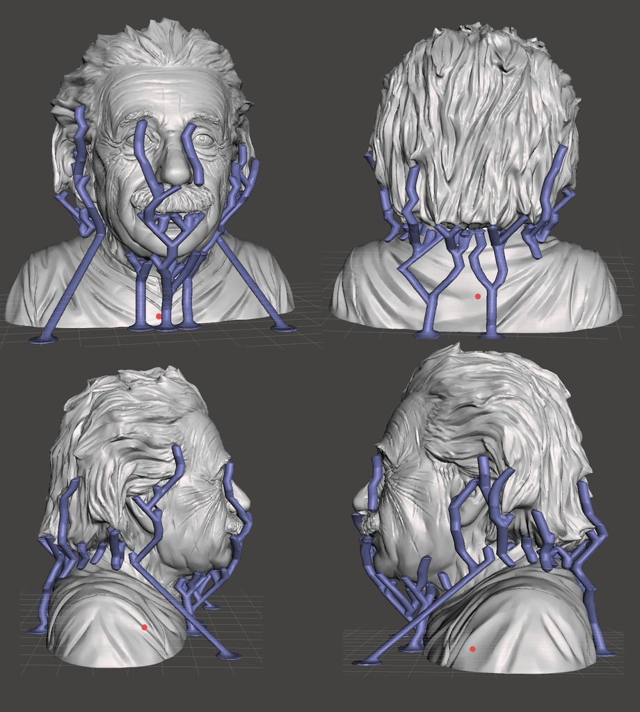 Albert Einstein Bust (added support)