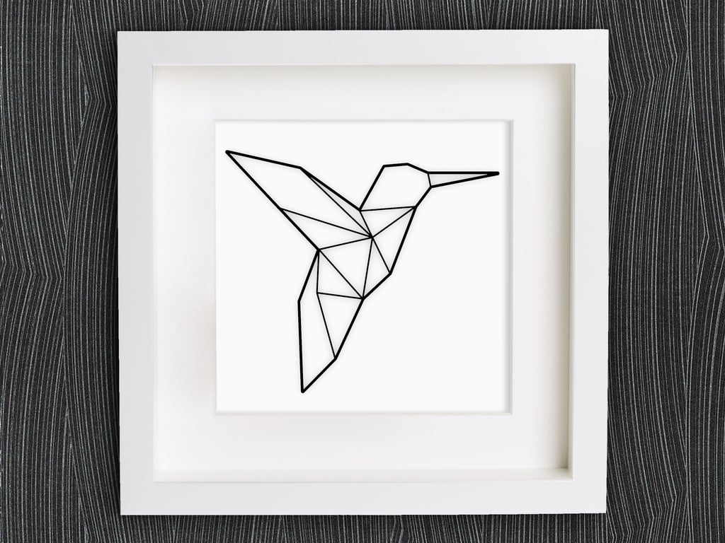 Customizable Origami Hummingbird