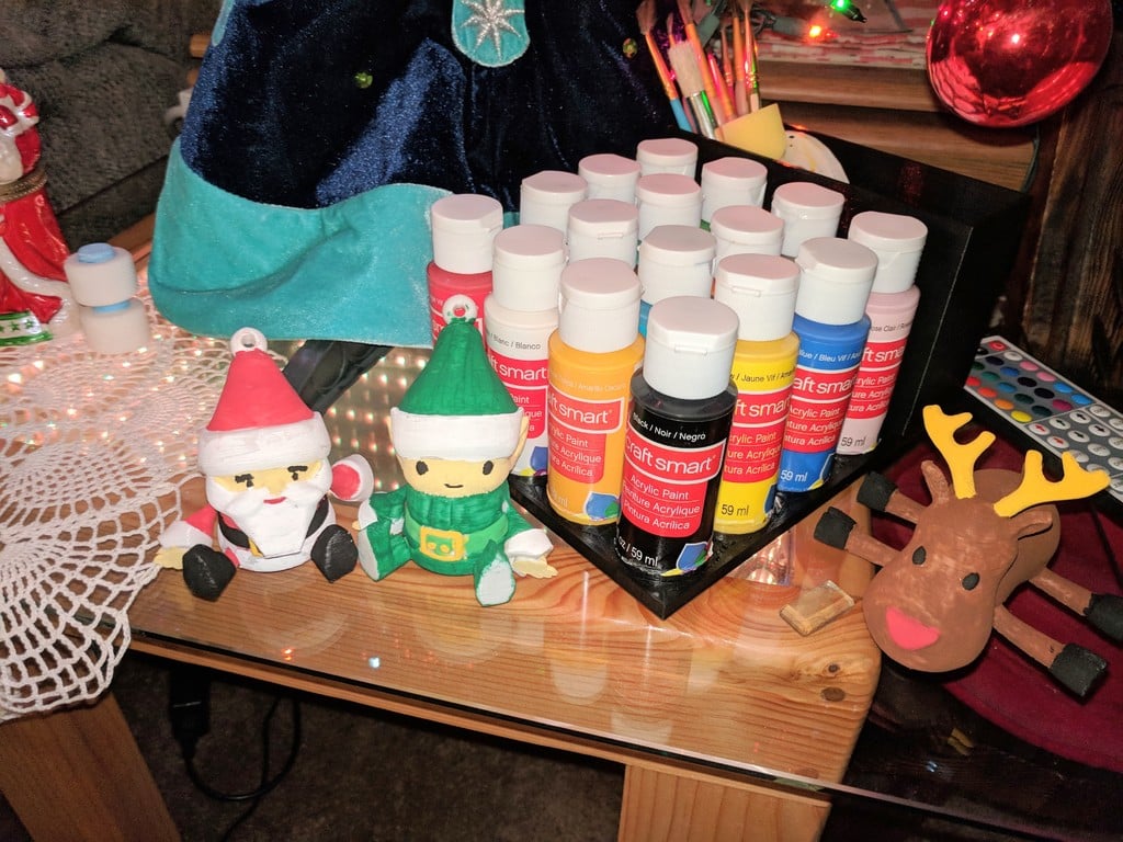 16 Acrylic Paint bottle holder and paint accessory organizer