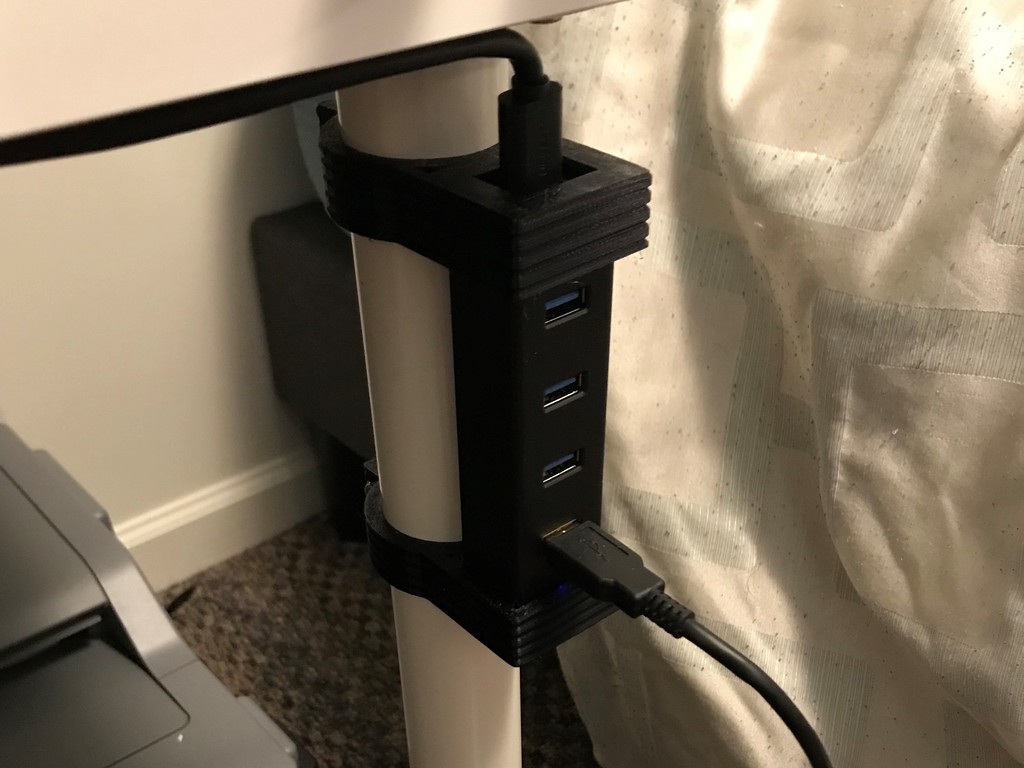 USB Hub Holder for IKEA ADILS Desk Leg