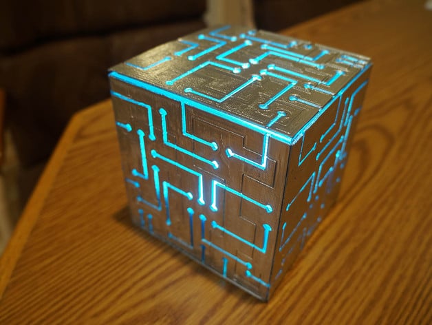 Alien Cube With Lights By 3dsage Thingiverse