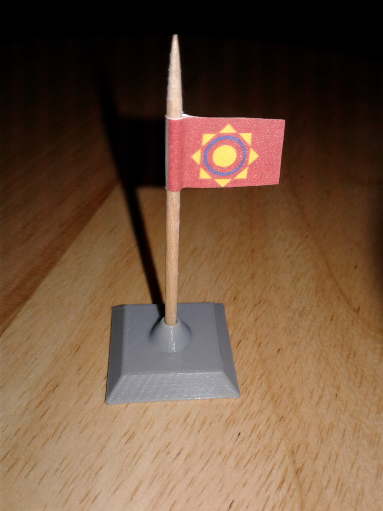 Toothpick flag base
