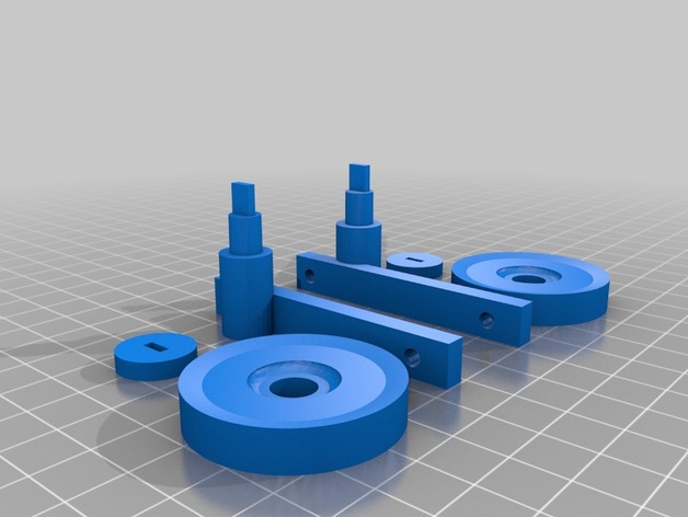 Snap on 3D printed wheels & axels for model car