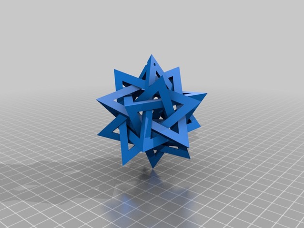 Five Intersecting Tetrahedra Ornament