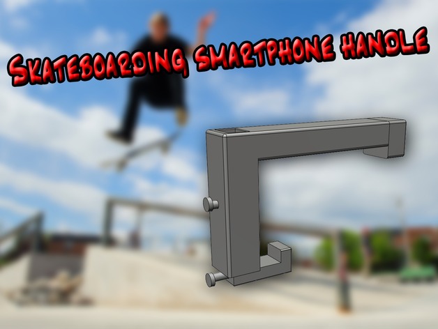 Smartphone handle for skateboard filming