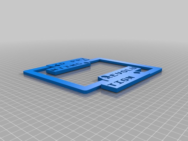 3D Printing Revolution License Plate Border