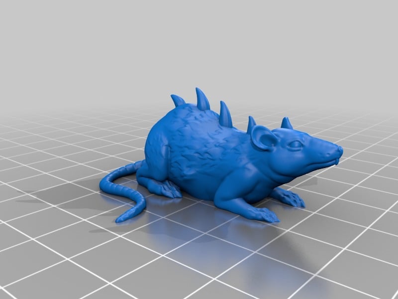 Dire Rat Miniature (from the TILESCAPE Dungeons Critters Pack)