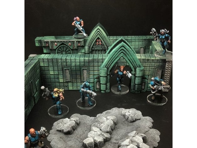 Image of ScatterBlocks: TechnoGothic Walls (28mm/32mm scale)