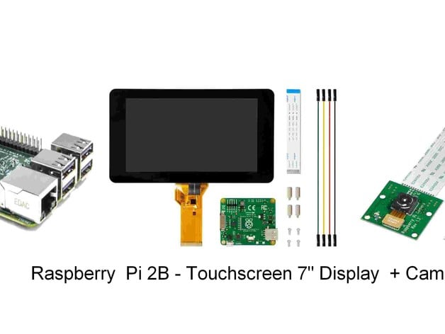 Case for Touchscreen 7" - Raspberry Pi 2B - Cam