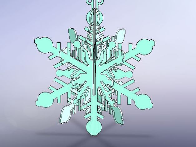 3D Snowflake Ornament: Version 2