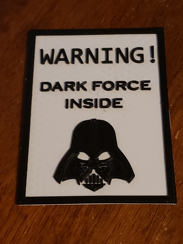Darth Vader Warning Sign