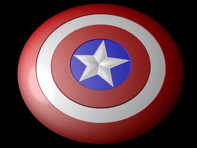 Captain America Shield Fully Detailed