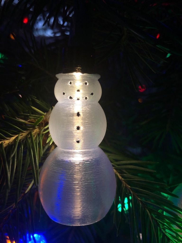 Lighted Snowman Ornament