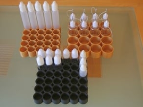 Parametric bottle tray for small e-liquid/paint/nail varnish bottles