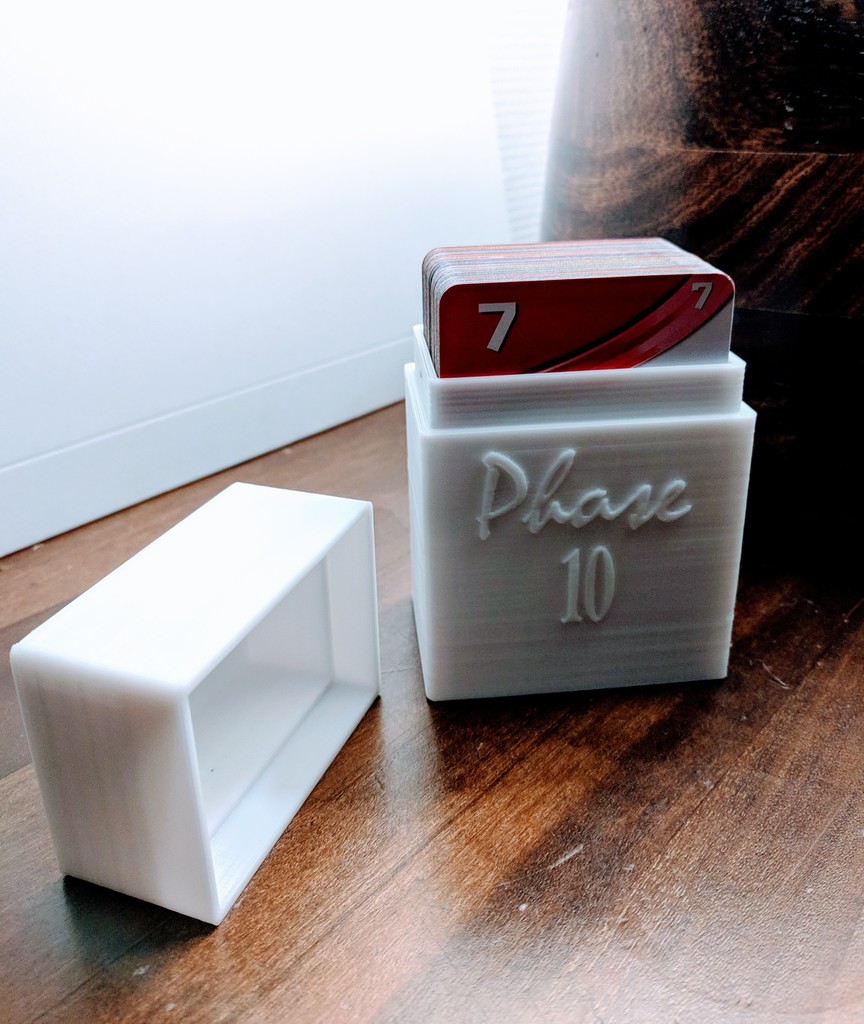 Box for a deck of "Phase 10" cards