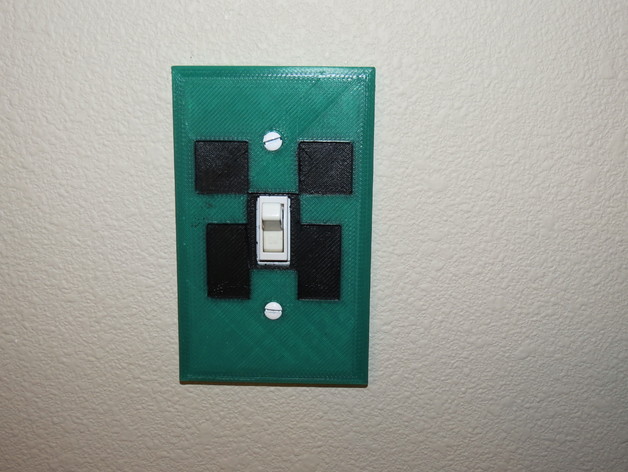 Minecraft Creeper Light Switch Cover