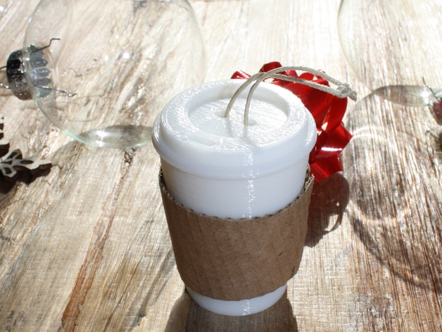 Ecofriendly Coffee Cup Christmas Ornament
