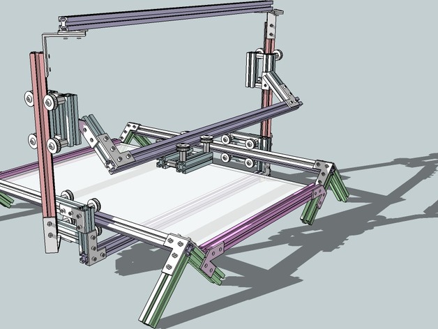 CNC Frame rails idea with makerbeam and V-grooved ball bearings