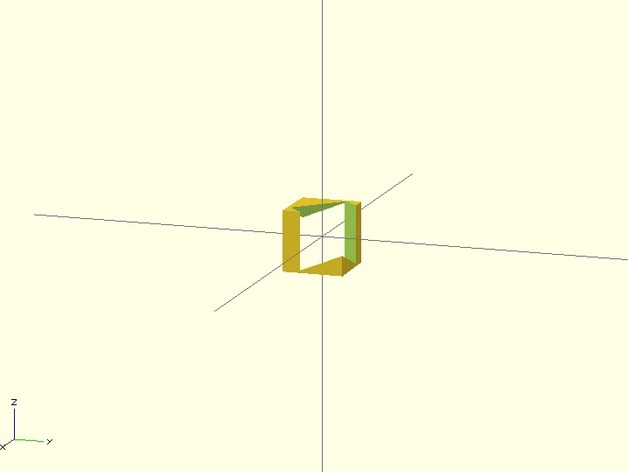 Cube through a cube