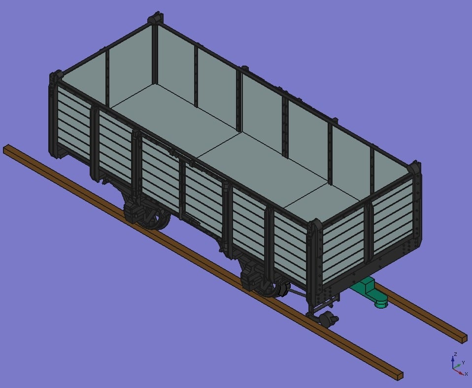 Scale train wagon - Vagón de tren a escala (IIm / Gm - 45mm 1:22.5)