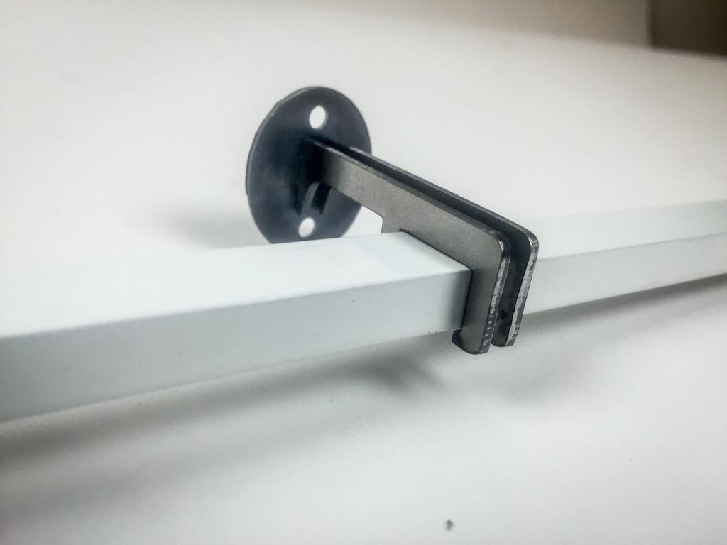 Curtain rod/rail holder - laser cut steel