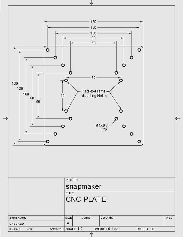 SNAPMAKER CNC PLATE