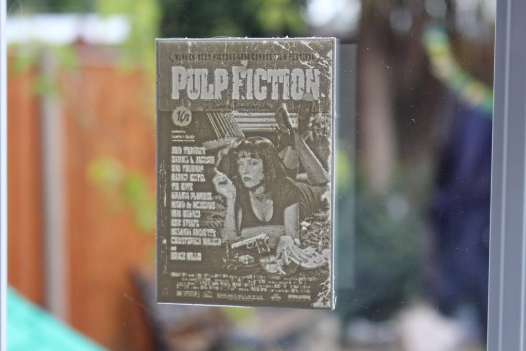 pulp fiction movie poster lithophane