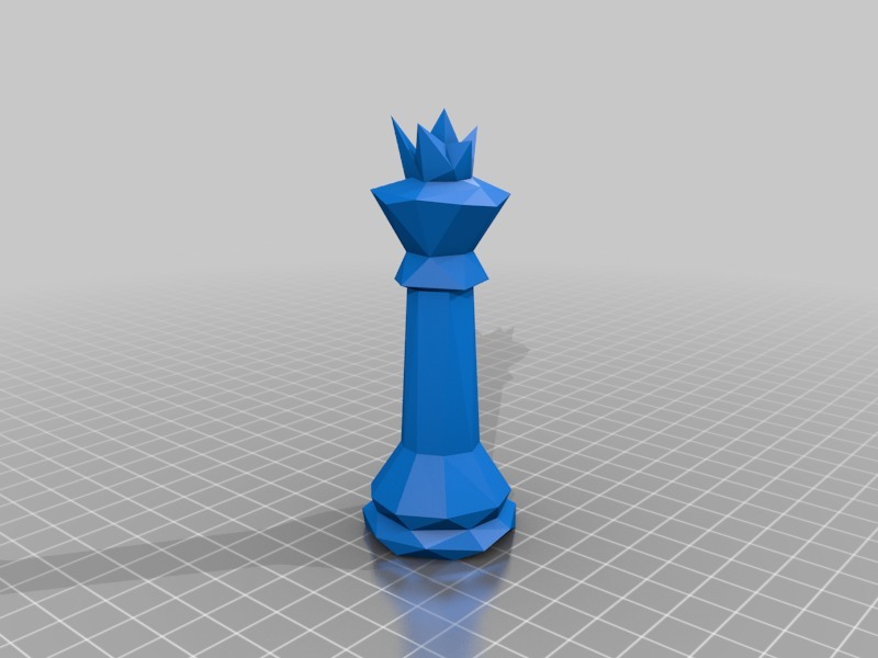 Low Poly King with crown