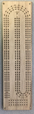 Rectangular Laser Cut Cribbage Board