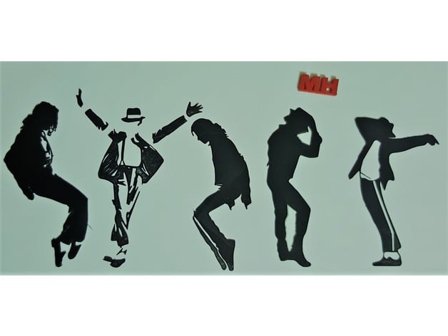 Michael Jackson Stencil (with border)