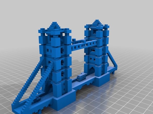 Minecraft Tower Bridge with Vehicles