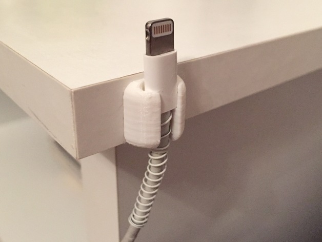 Cable holder for night stand - apple lightning