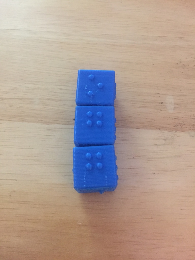 Braille 1x1x3 Rubik's Cube