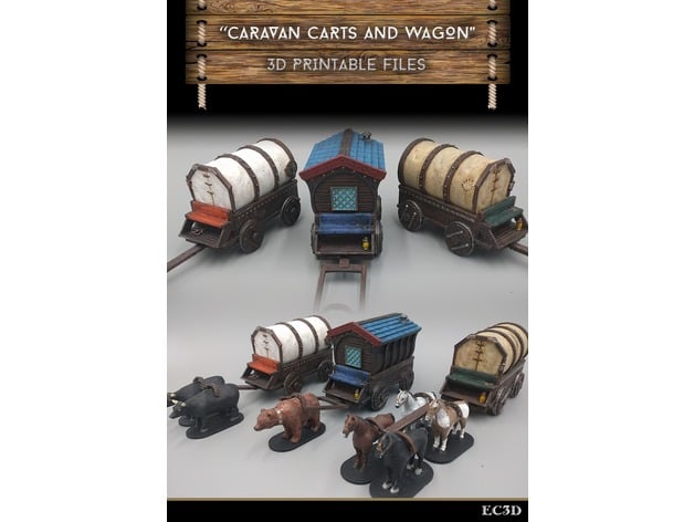 Image of Caravan Wagons - Modular - 28mm gaming - Sample items