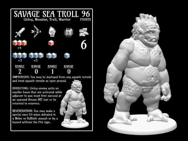 Image of Sea Troll (18mm scale)