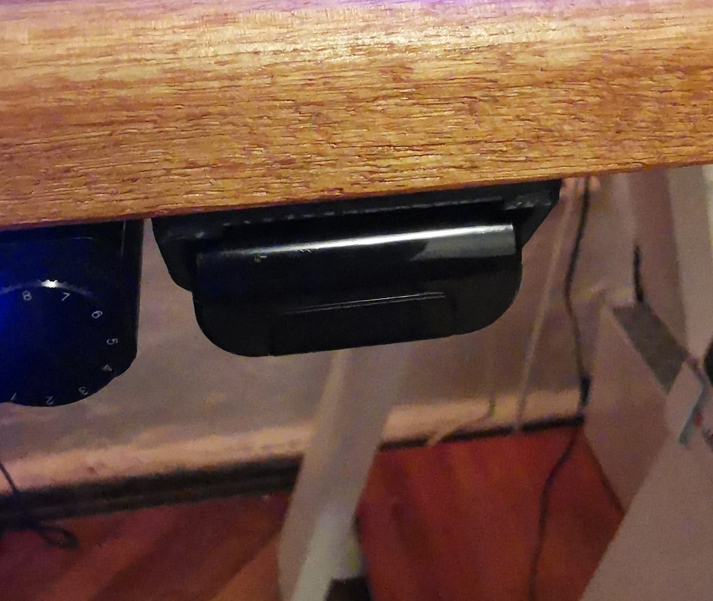 Edifier remote control holder under table