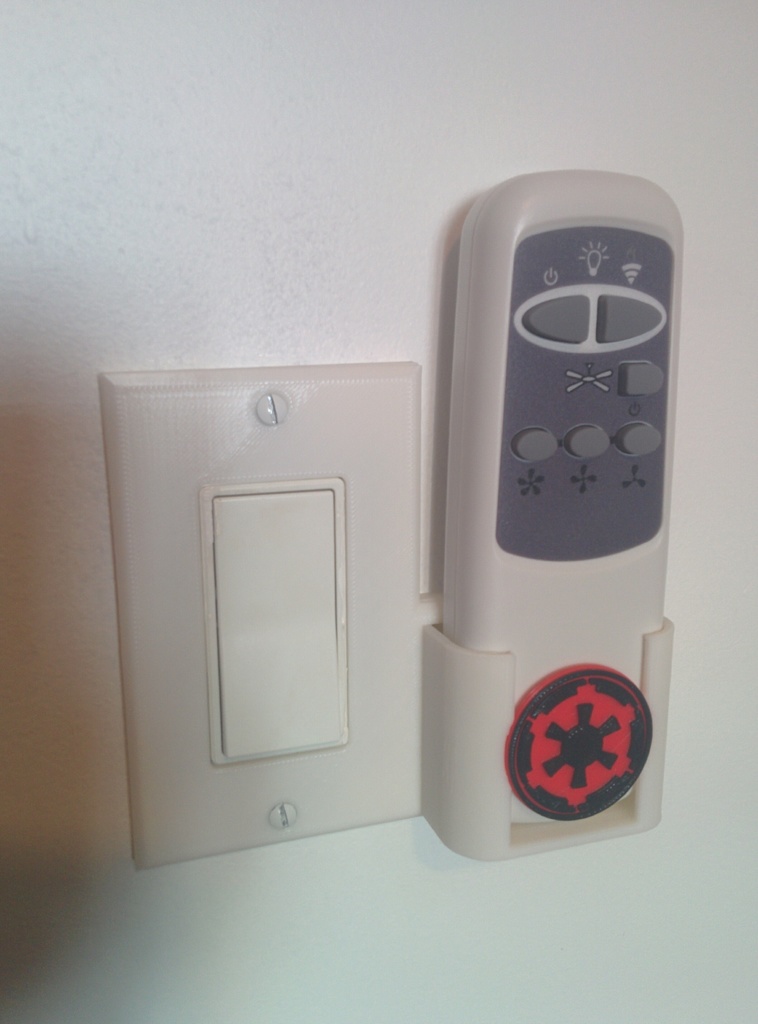 Remote holder for Decora light switch