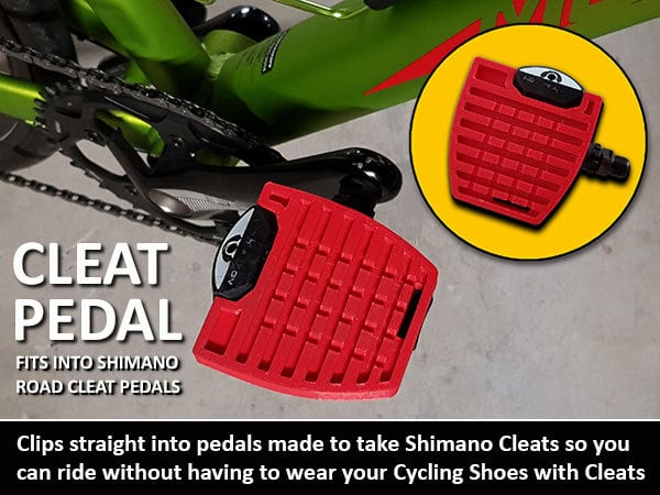 Cleat Pedals - Clip into Shimano Road Bike Pedals