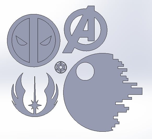 Marvel and Star Wars Emblems
