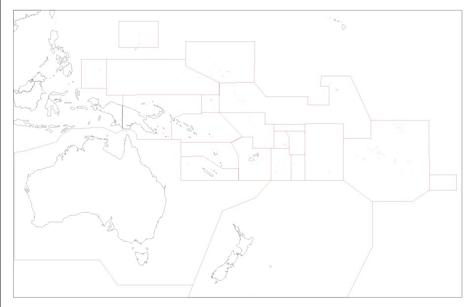 Montessori puzzle map of OCEANIA continent for laser cutting