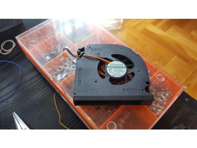 Laptop fan conversion to part cooler fan for 3D printer