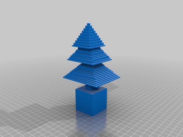 minecraft xmas tree without loop stl file only