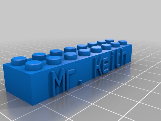 My Customized Lego Block Necklace/Keychain - Keith