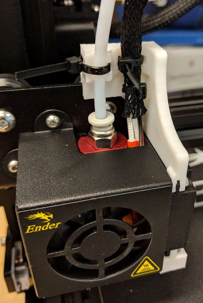 Ender 3 Strain Relief for Stock Hotend Assembly 