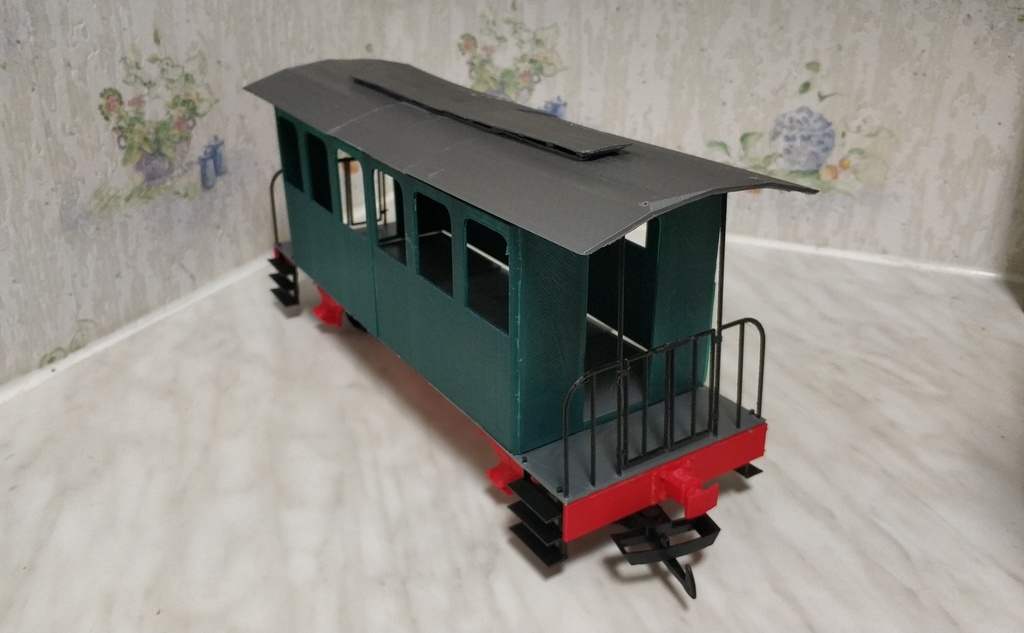 PassenGer carriage (Gscale) for LGB boogy and wheels