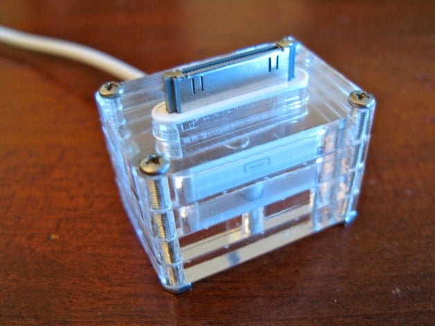 Laser-cut iPhone/iPod Dock