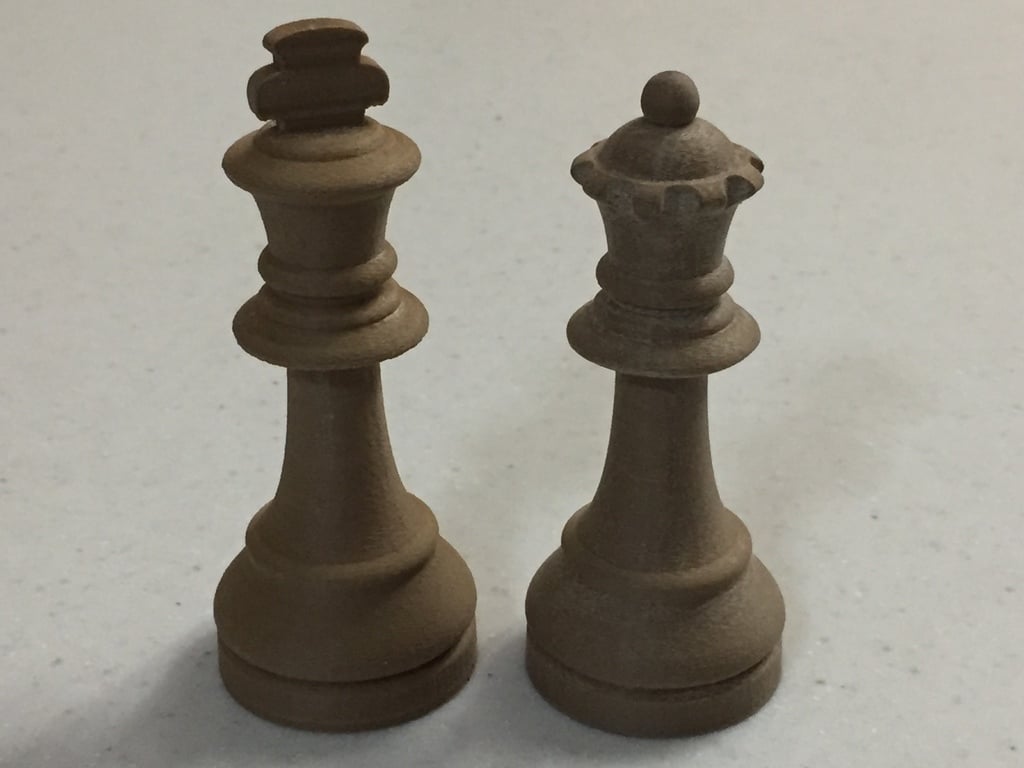 Chess Display Pieces - King & Queen by JP1 - Thingiverse