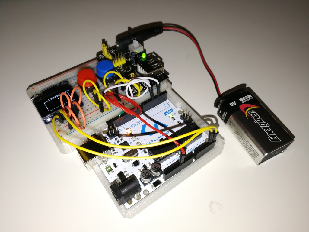 Arduino and breadboard holder